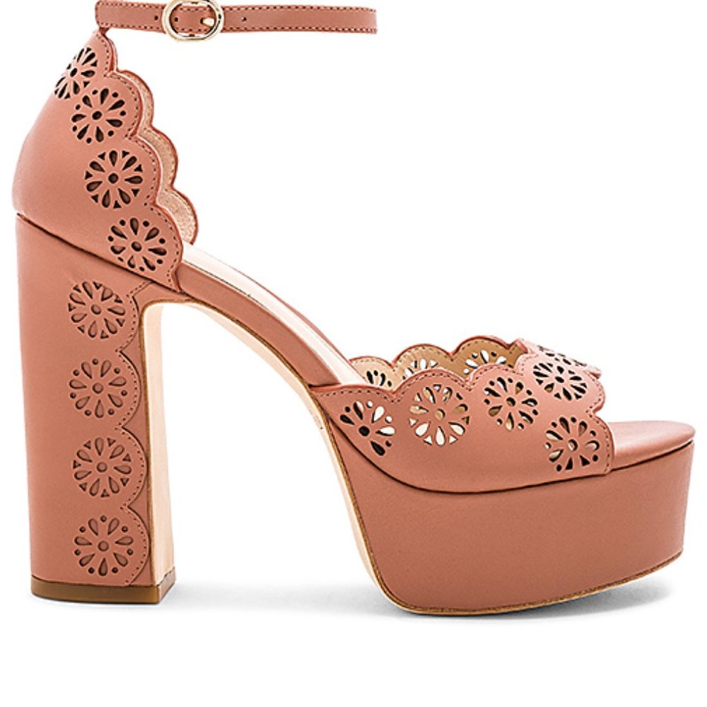 Rachel Zoe Jenelle Embroidered Platform Sz 8